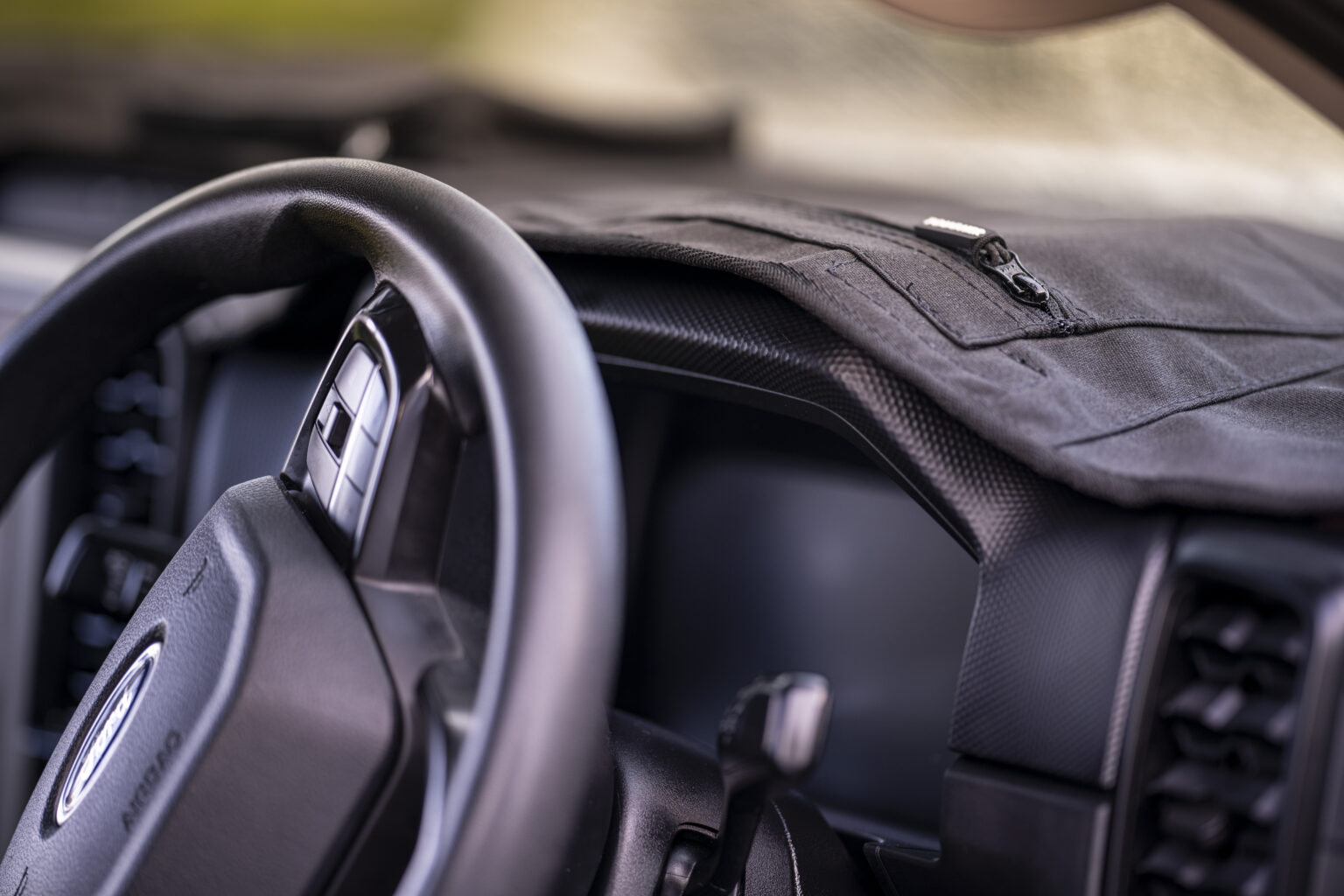thumbnail interactive-video image 1 of C&R Dash Cover For 2019-2022 Ford Ranger – Dark Charcoal Polycarpet, Custom Fit, Made In USA 1 of 2